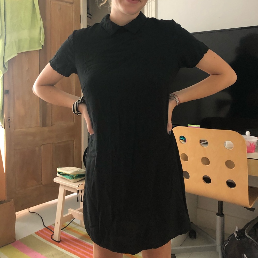 black collared brandy melville dress